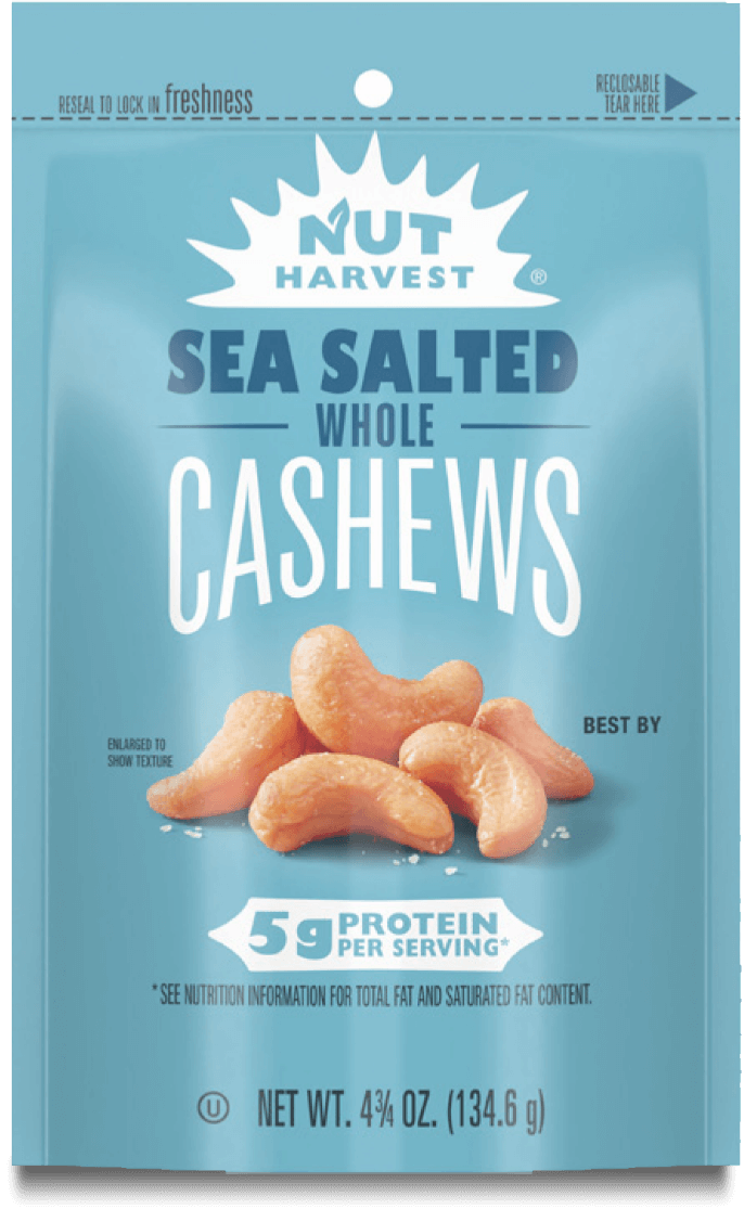 NUT HARVEST® Sea Salted Whole Cashews