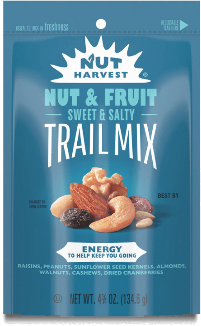 Bag of NUT HARVEST® Nut & Fruit Sweet & Salty Trail Mix